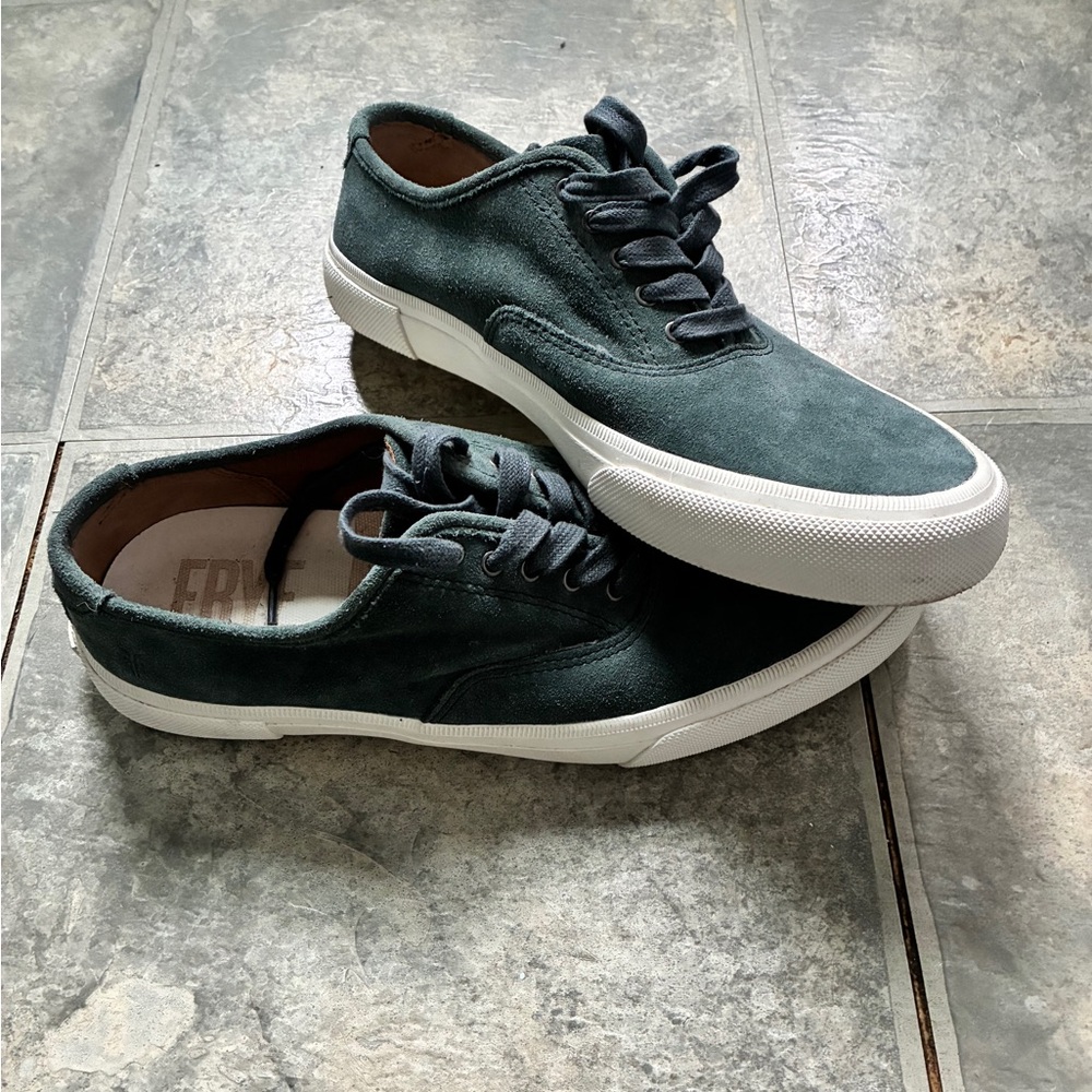 Frye Men's Dark Green/blue Sneakers suede